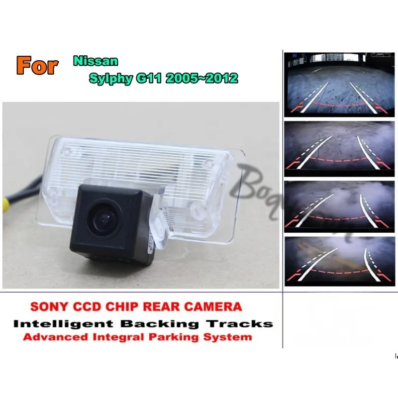 

For Nissan Sylphy G11 2005~2012 Intelligent Dynamic Tracks Rear View Reverse Backup CCD Trajectory Camera Night Vision