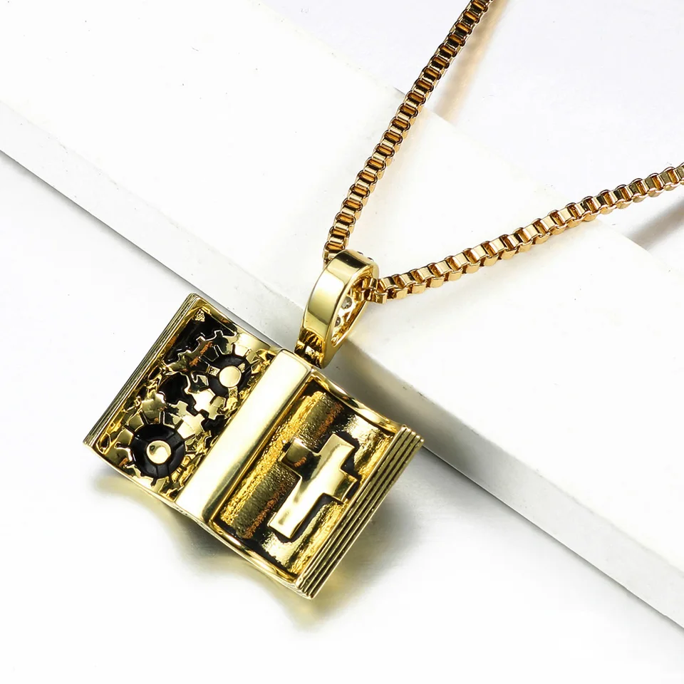 VANAXIN подвеска-книга из латуни