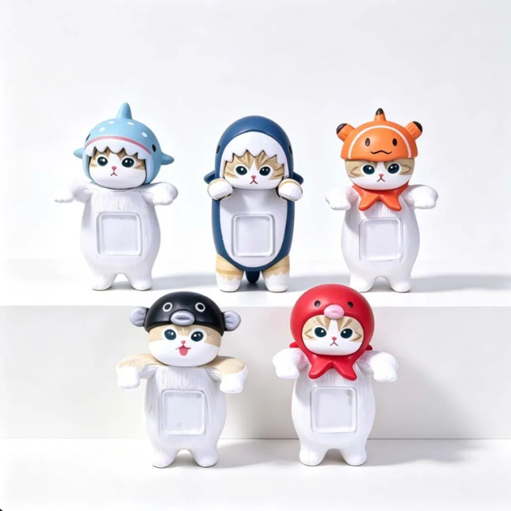 Фото Коллекционные фигурки Mofusand Blind Box Hippers: Серия «Морская жизнь» — мини-фигурки аниме-персонажей для декора телефона, компьютера, подарки на день рождения №3