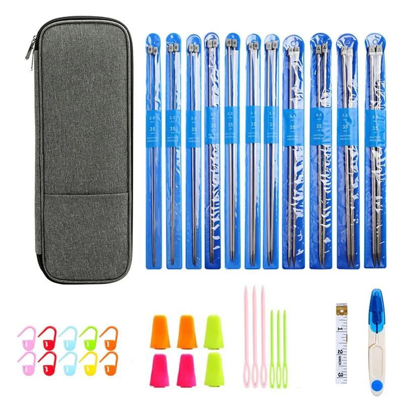 

Crochet Hooks Needles Knit Kit Stitches Knitting Craft Case Quality Crochet Set In Case Yarn Hook Stitch Weave Sewing