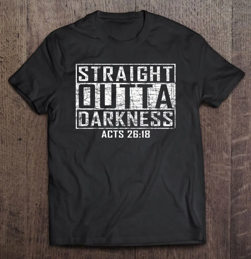 

Футболка мужская прямая из темноты, с текстом Библии, подарки, пуловер, футболка