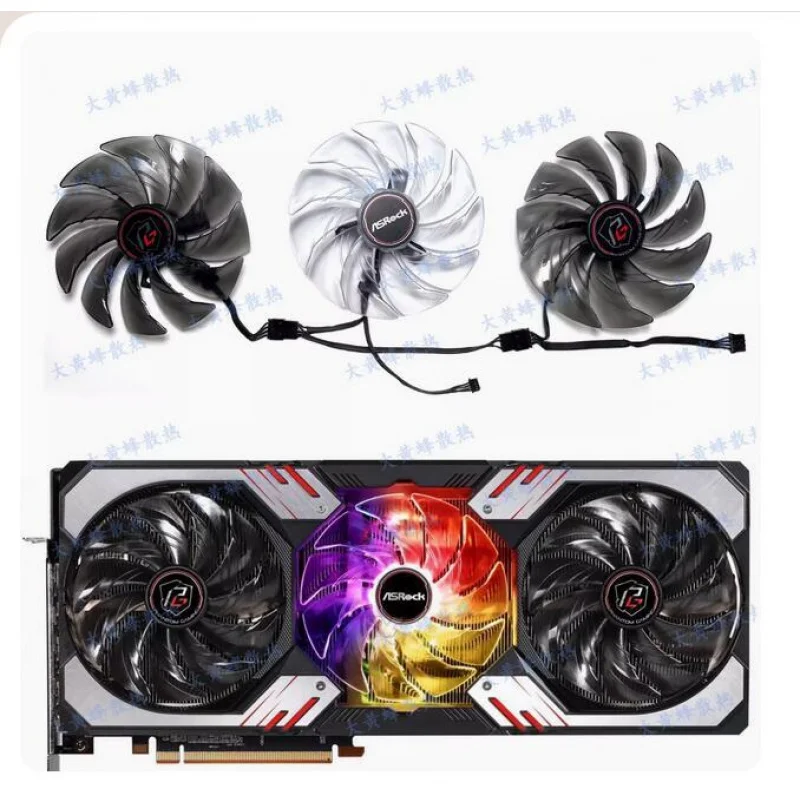 Вентилятор видеокарты FDC10U12S9-C для ASROCK RX6800XT 6900XT 6950XT Phantom Parts