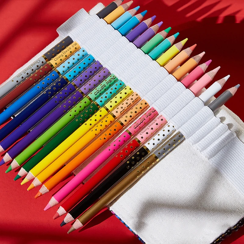

Double Ended Colored Pencil,15Pcs/Set 30Colors,Art Supplies Graffiti Student Stationery For children's Drawing