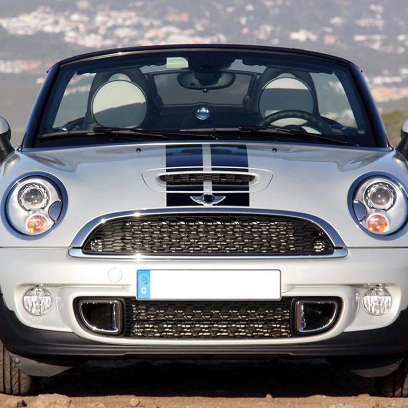 Наклейки на капот в полоску для автомобиля Стайлинг MINI Cooper S One JCW R55 R56 R60 R61 F54 F55 F56 F60