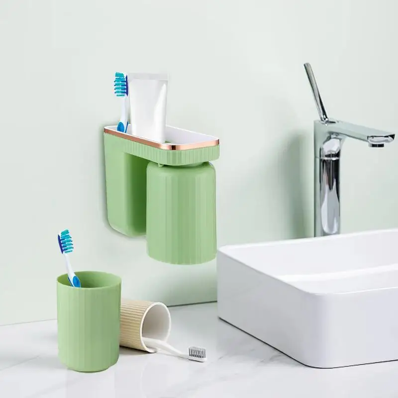 Настенный дозатор для полоскания рта с держателем чашки