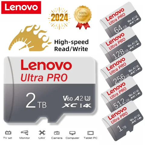 Карта памяти Lenovo 2 ТБ SD 1 ТБ 512 ГБ SD-карта 256 ГБ Сверхбыстрая передача Micro TF SD-карта 128 ГБ Cartao De Memoria для телефона ПК