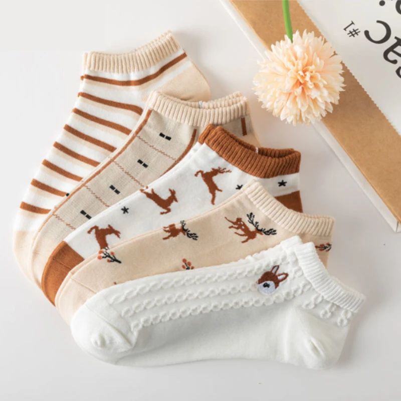 

Носки женские короткие, 5 пар, из хлопка