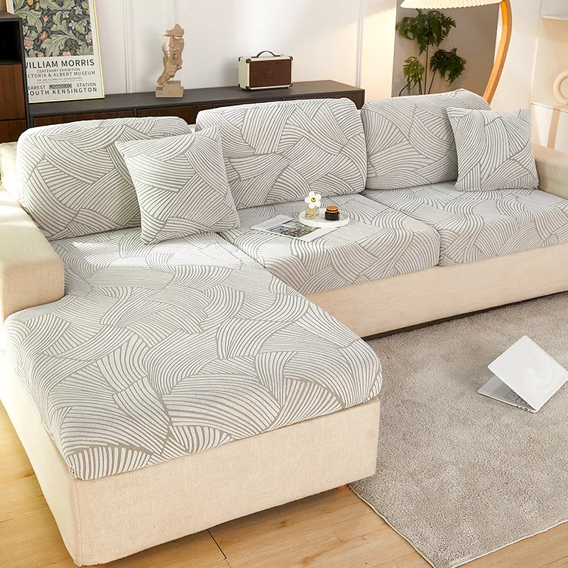 

Jacquard Thick Sofa Seat Cushion Cover Removable Stretch Sectional Sofa Couch Covers Furniture Anti-dust Protector Pet Friendly