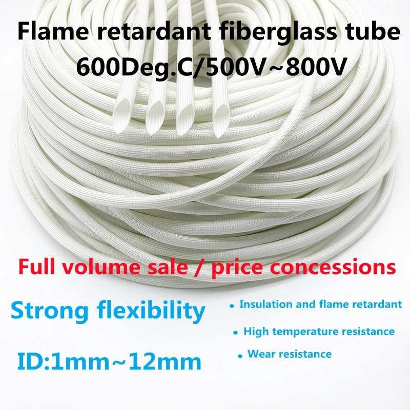 

Fiberglass Tube For Insulation Protection Of Devices Electron Beam Wires Lighting Electrical Equipment Appliances Cable Sleeve