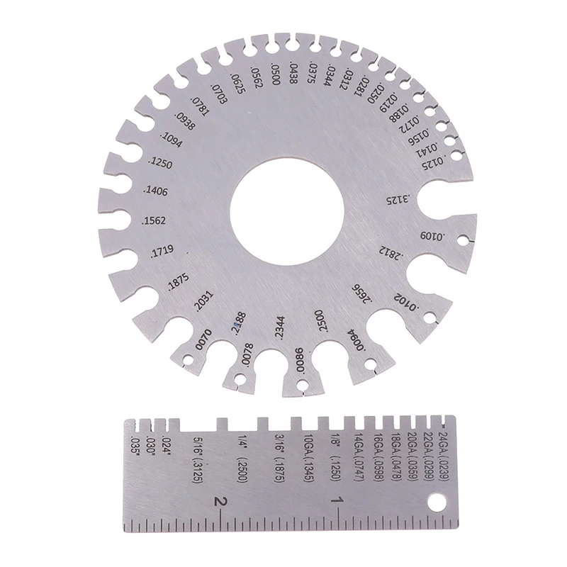 

Круглая линейка для измерения толщины проводов 0-36 из нержавеющей стали