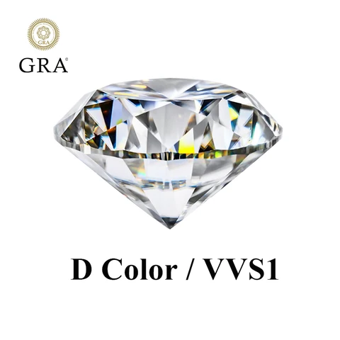 Сертифицированный муассанит 0.5-6.0ct  для колец