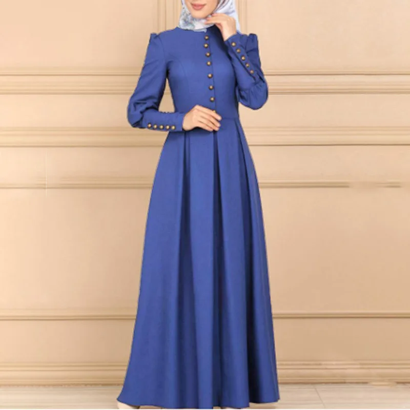 

Donsignet Muslim Dress Muslims Fashion Abaya Dubai Muslim Dress Muslim Fashion Rivet Abaya Turkey Saudi Arabia Long Dress