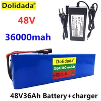 2022 new 48v36ah 1000w 13s3p 48v lithium ion battery pack for 54 6v e bike electric bicycle scooter with bmscharger