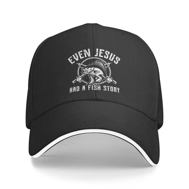 

Personalized Even Jesus Had A Fish Story Baseball Cap Hip Hop Women Men's Adjustable Funny Fishing Dad Hat Spring