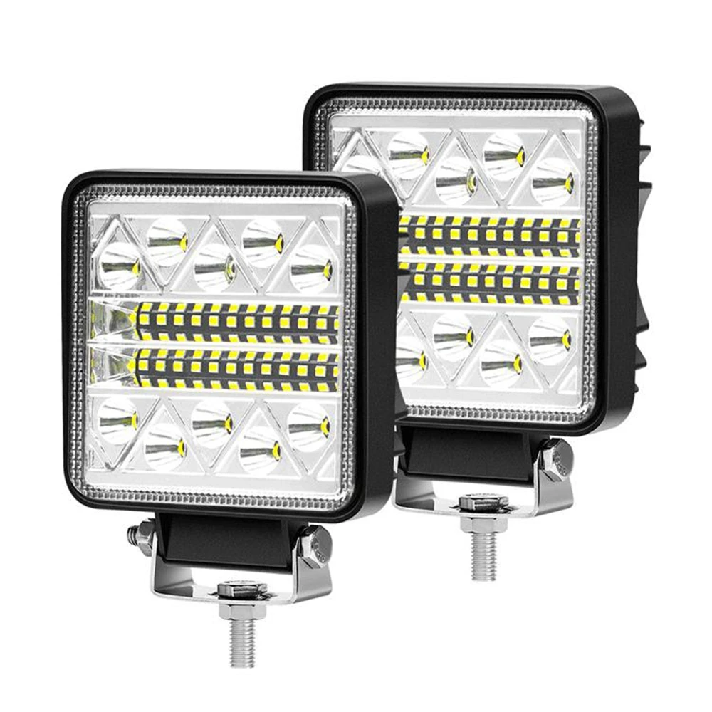 

SHUOKE, 102 Вт, 34 светодиода, рабочие фары для фургонов, 4 дюйма, светодиодный прожектор, квадратная фара, для грузовиков, внедорожников, строитель...