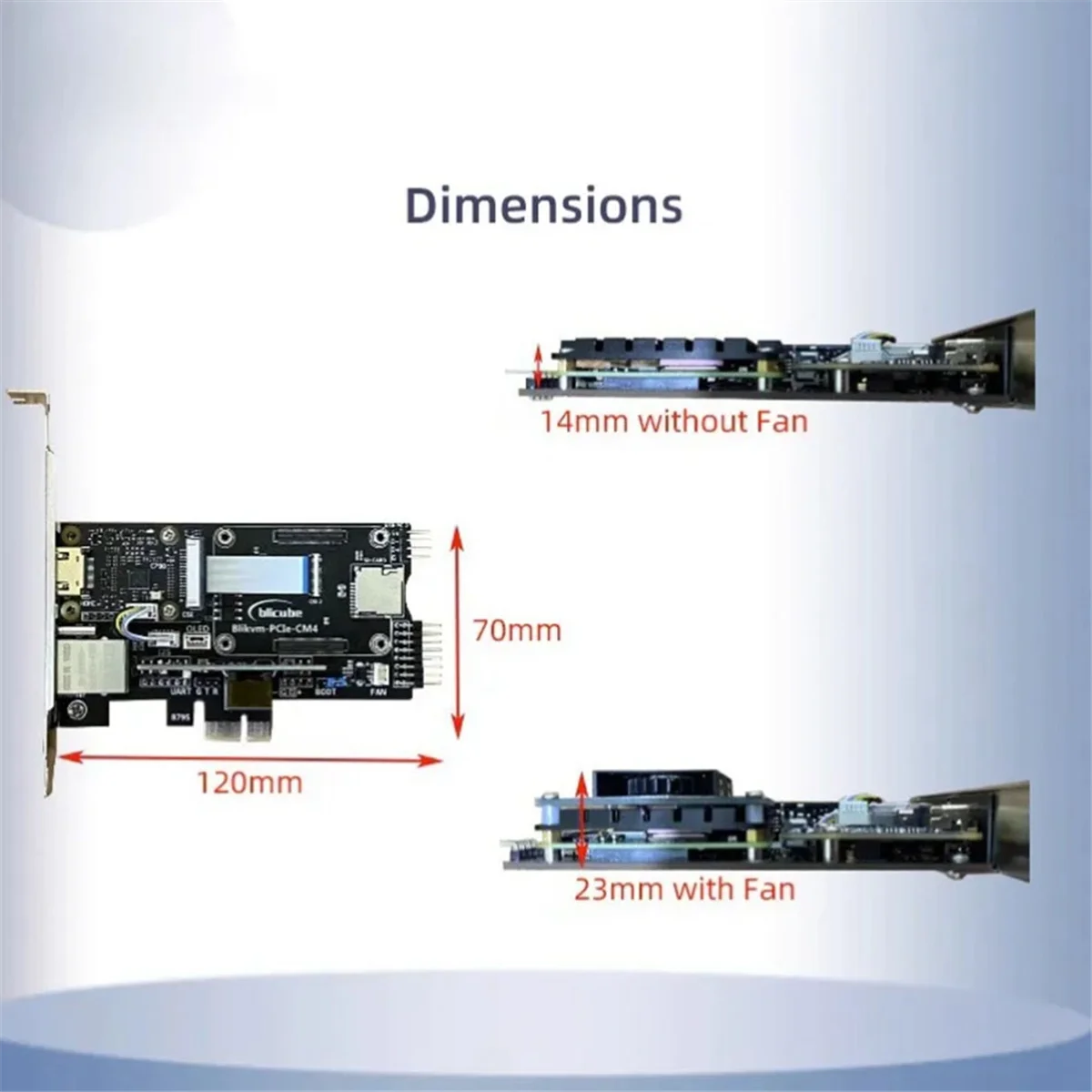 Пульт дистанционного управления Blicube Blikvm PCIe KVM over IP для Raspberry Pi CM4 с POE
