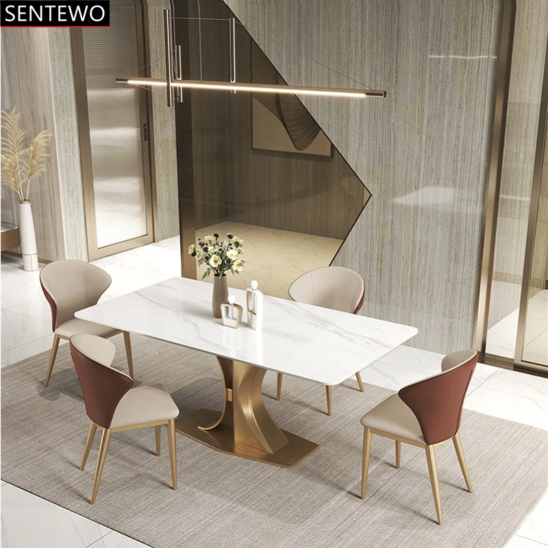 Роскошный набор из 4 обеденных стульев Rock плита для обеденного стола с