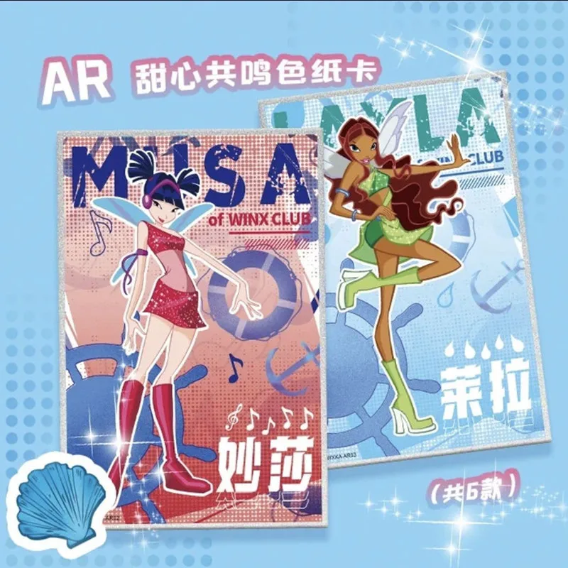 Фото Натуральная карта Winx Club, волшебная сумка, сказочная сумка, карты Fairy Wonderland Bloom Stella Flora, коллекционные карты аниме, игрушки, подарки №5