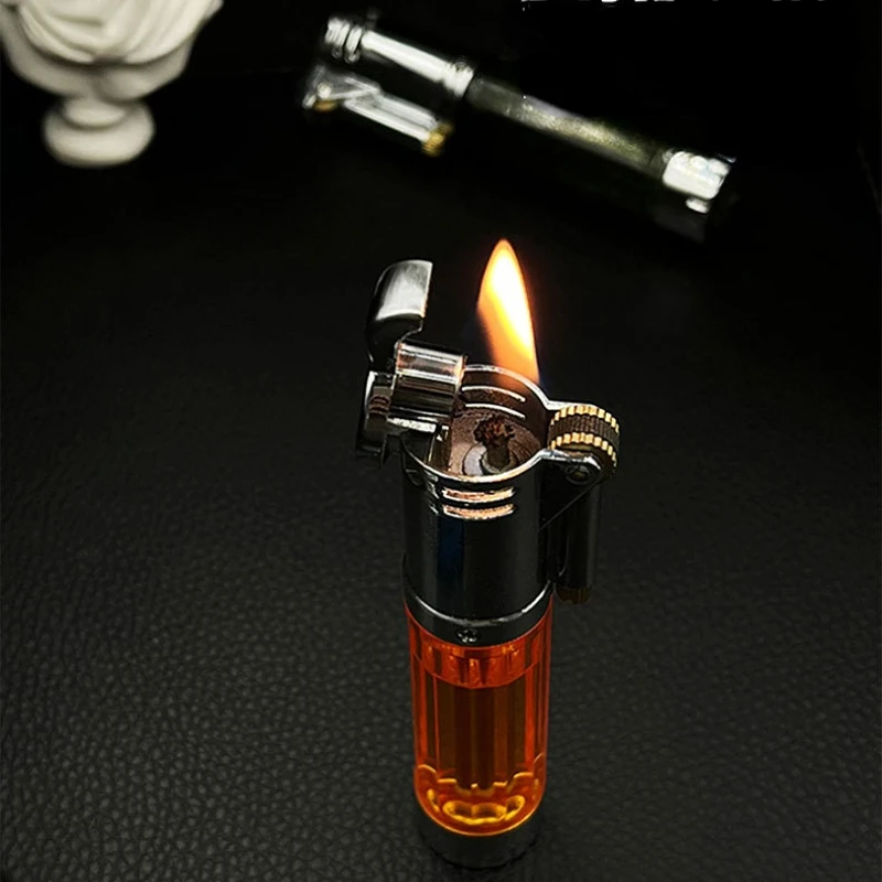 Large Capacity Oil Storage Grinding Wheel Lighter Color Transparent Kerosene Lighter