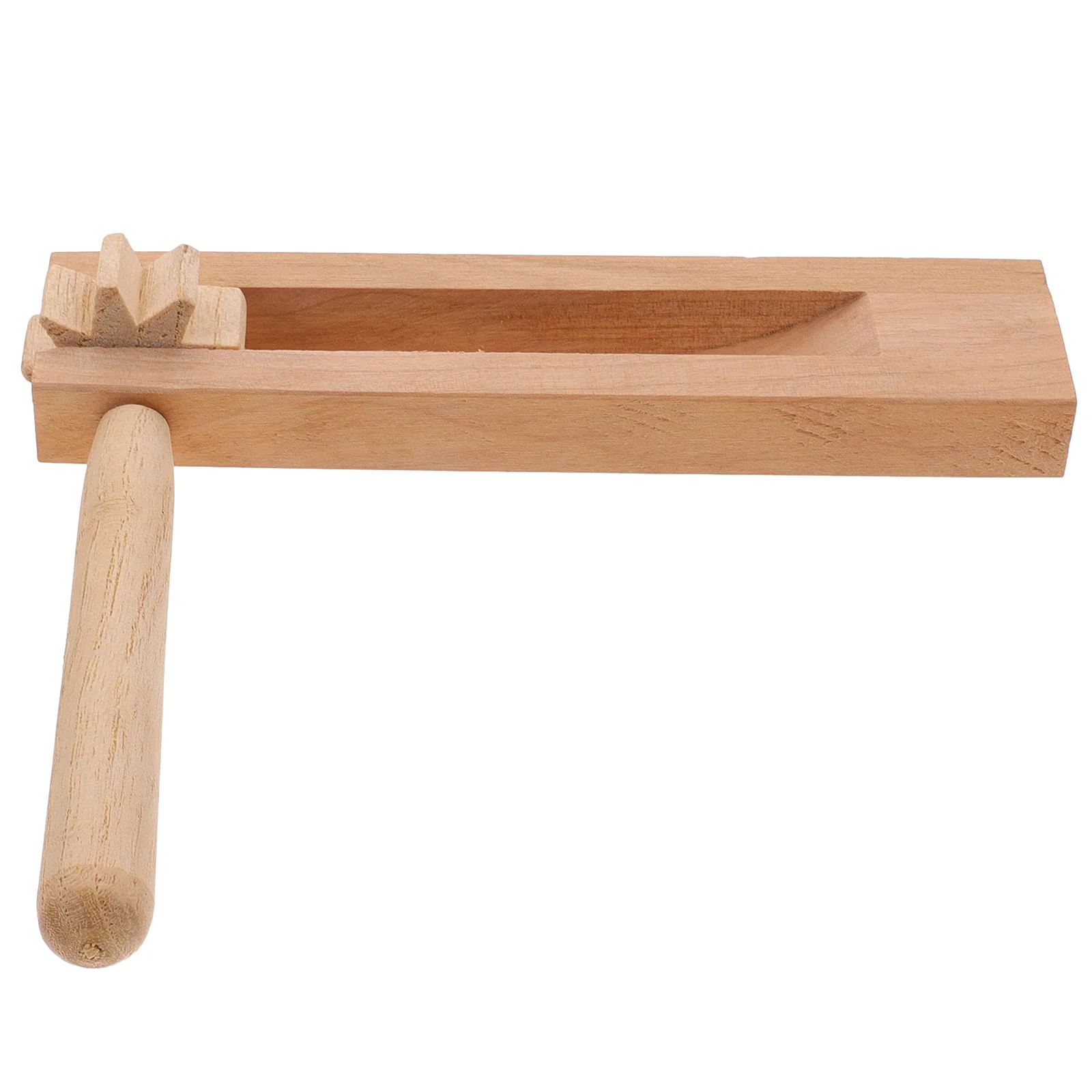 

Wooden Toy Soundboard Traditional Matraca 14.5X9.5CM Practical Castanet Beige Educational Children