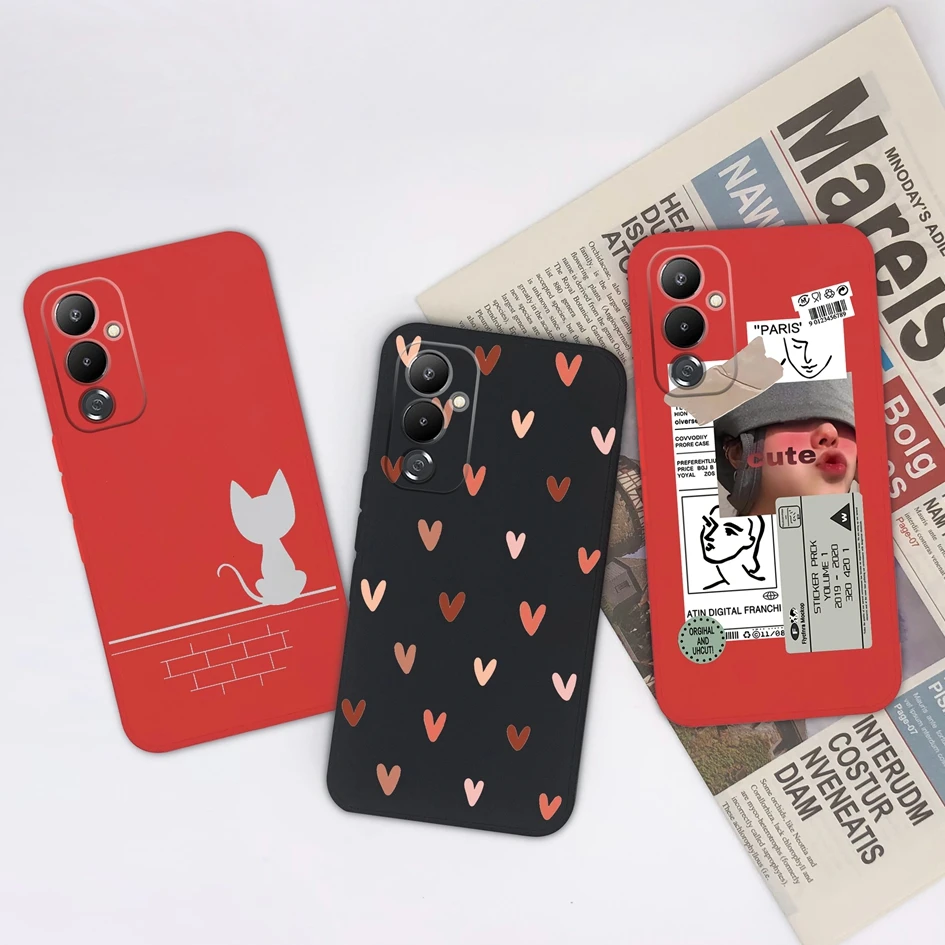 Модный противоударный Красный силиконовый чехол-накладка на заднюю панель