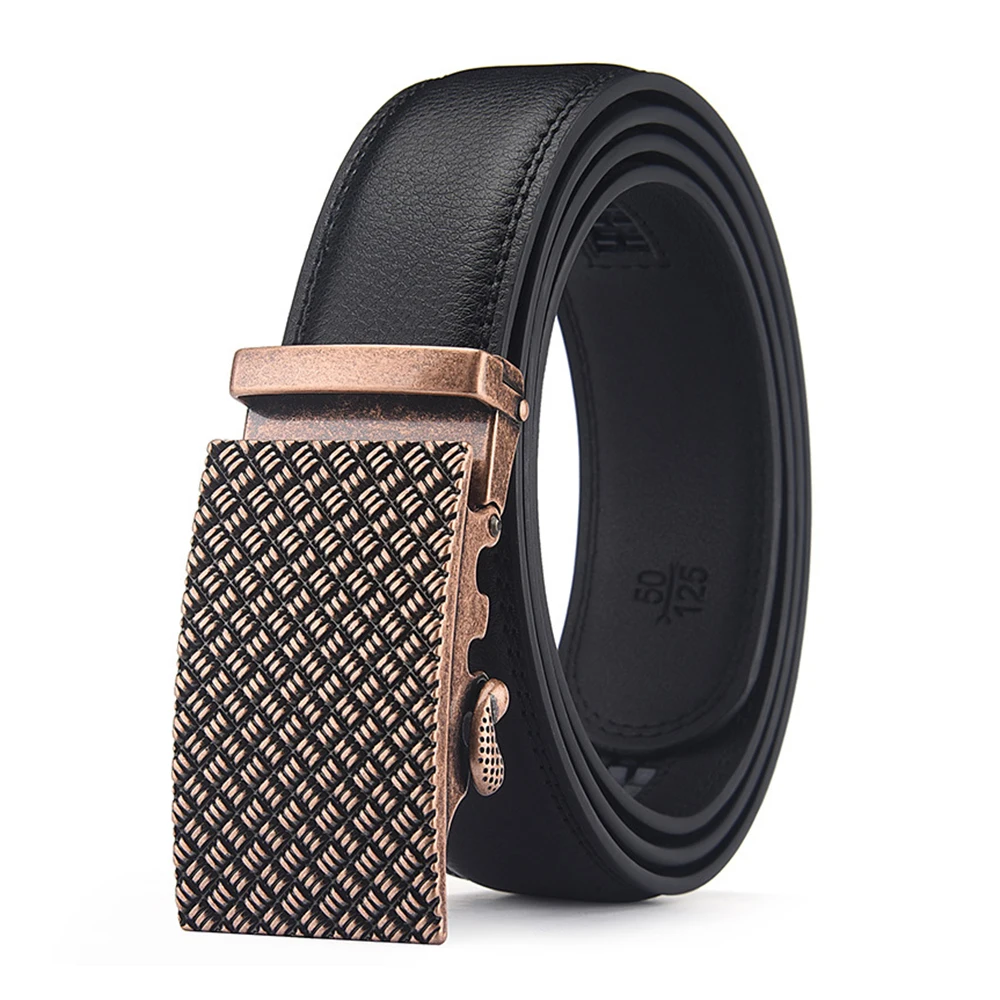 Belt for Men Automatic TOMYE PD22S009 2022 Buckle Genuine Leather Cowskin Black Waistband Business Formal Casual Strap Gift