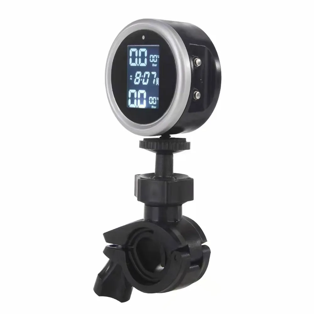 

Tool Tire Pressure Monitor System LCD Digital Display Motorcycle Real-Time Alarm