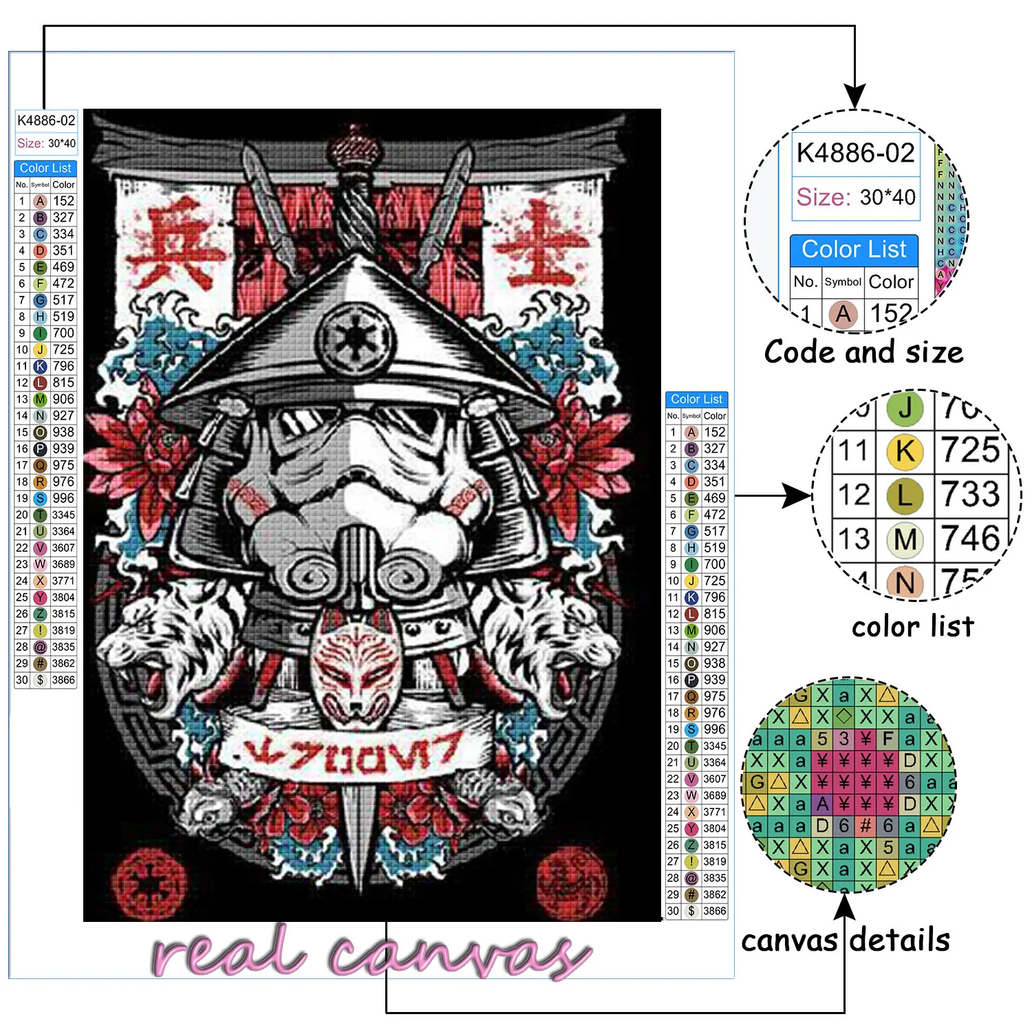 Набор для алмазной вышивки Самурай |