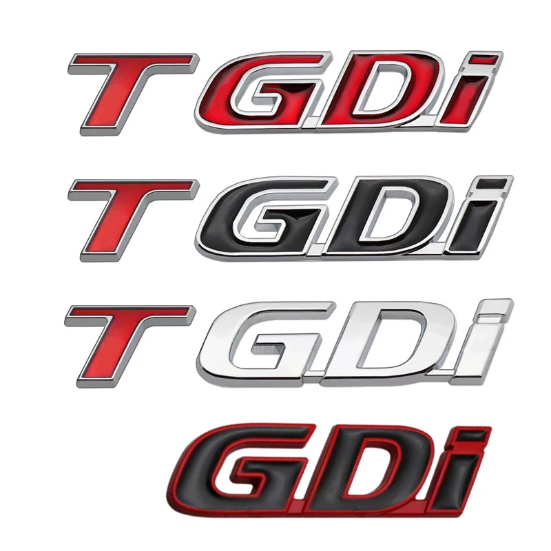 

3D Metal TGDI T GDI Car Logo Side Fender Rear Trunk Emblem Sticker For Hyundai GDi IX25 IX35 I20 I30 Santa Sonata Solaris Azera
