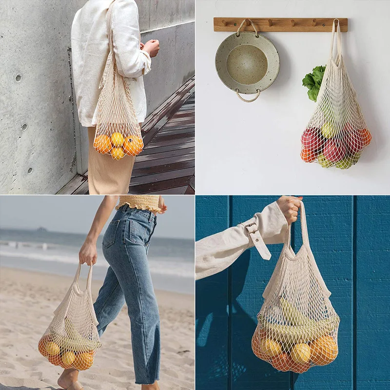 

Korean Version of The Woven Mesh Bag Shoulder Bag Large-capacity Shopping Bag Environmental Protection Cotton Fishing Net Bag