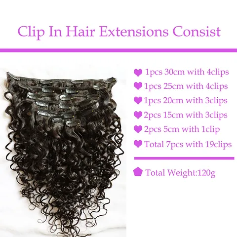 Накладные человеческие волосы с зажимом, волнистые, волнистые, на всю голову, девственные бразильские, зеленые человеческие волосы для чернокожих женщин