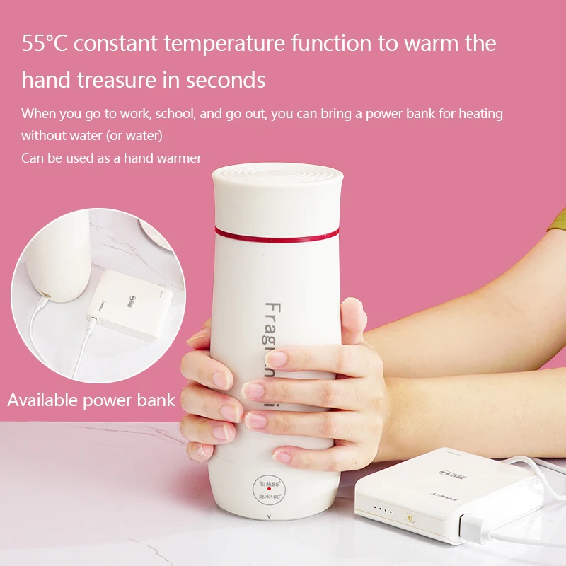Electric Thermostat Cup 55°C Heat Preservation Thermos Drink Beverage Coffee Water Warmer Heater USB Warming Thermos Cup