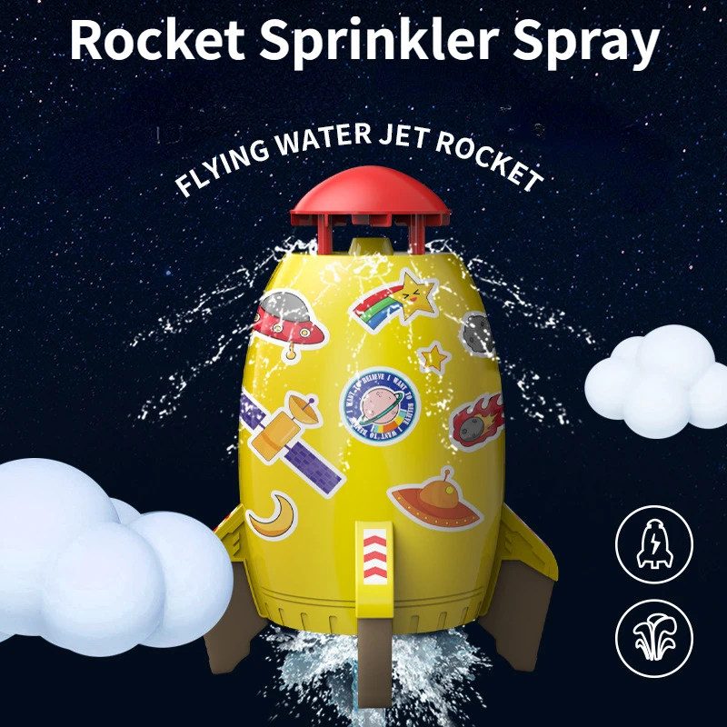 

Summer Toys Rocket Sprinkler Spray Water Little Funny Rocket Outdoor Lift Sandbeach Pool Party Water Splash Rotate Kids Toy Gift