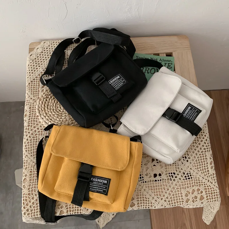 

Женская Холщовая Сумка Джокер, Милая женская сумка, однотонная вместительная сумка через плечо, квадратная большая сумка для женщин