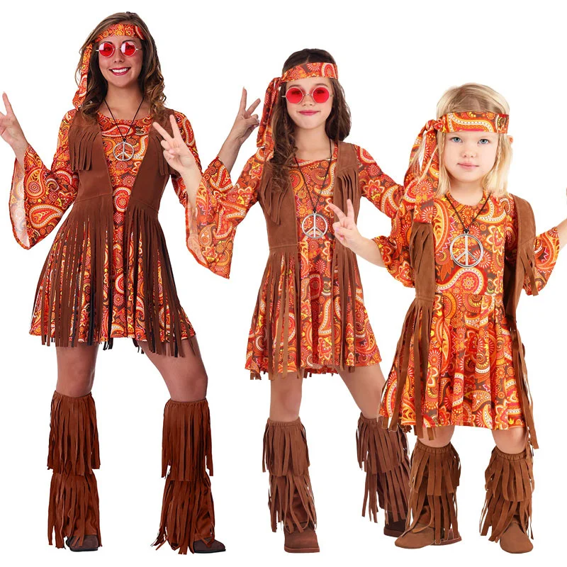 

Halloween Carnival Stage Performance Adult Children's Children's Concert Hippy Rock Female Youth Clothing