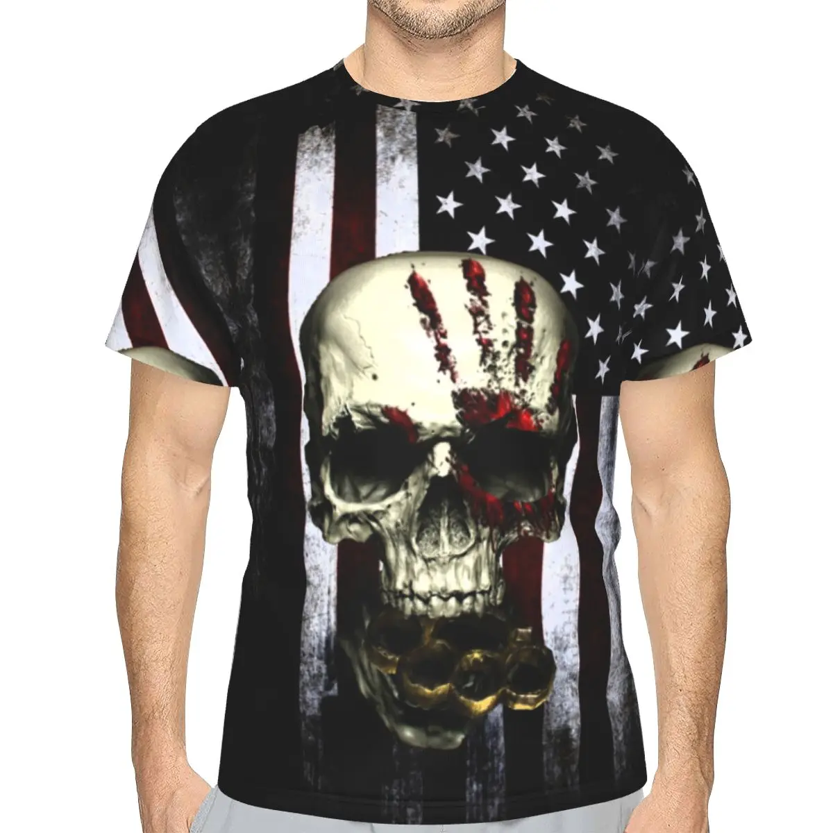 

Футболка Мужская/женская из полиэстера, с 3D-принтом черепа и ужасов, с круглым вырезом, с коротким рукавом, подарок на день рождения