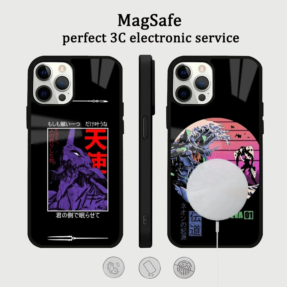 N-Neons G-Genesis E-Evangelions EVA Новый мягкий чехол для телефона IPhone 16 15 14 13 12 11 Pro Max Plus Mini Magsafe