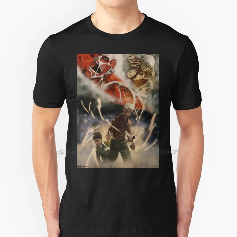 

Футболка с принтом Рейнера и бертолта, 100% хлопок