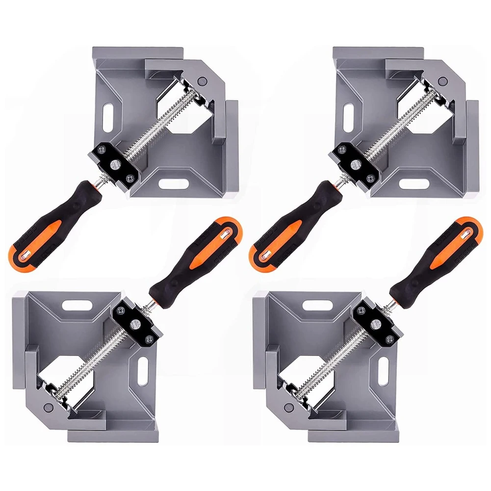 

Hot 4Pcs Corner Clamp Right Angle Clamp 90 Degree Clamps For Woodworking With Adjustable Swing Jaw Frame Clamps For Welding