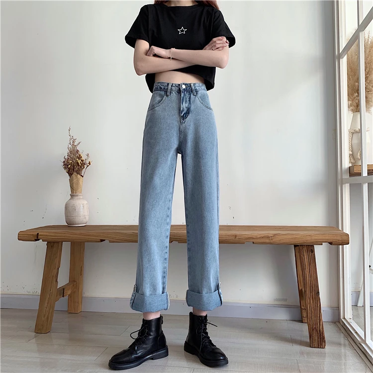 Дешевые оптовые продажи 2021 Весна Осень Новые модные повседневные джинсовые