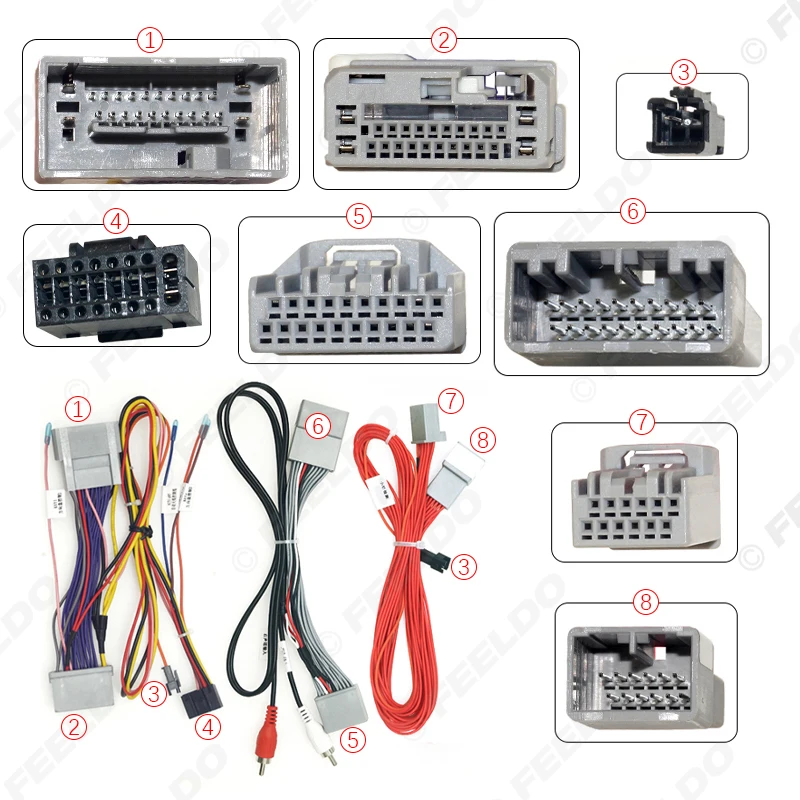 Автомобильный аудио CD/DVD плеер FEELDO 16PIN Android Кабель питания Адаптер для Honda Accord 08-13