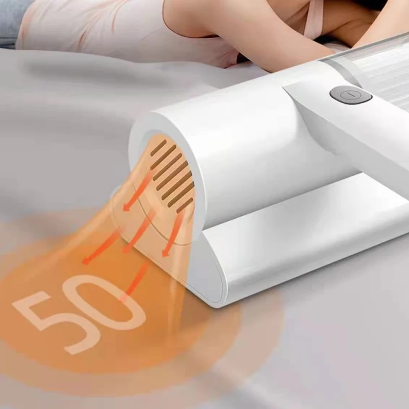 

10000PA Suction Mite Remover Brush for Bed Quilt Cold Light Acaricide Disinfection USB Rechargeable Vacuum Cleaner with cable