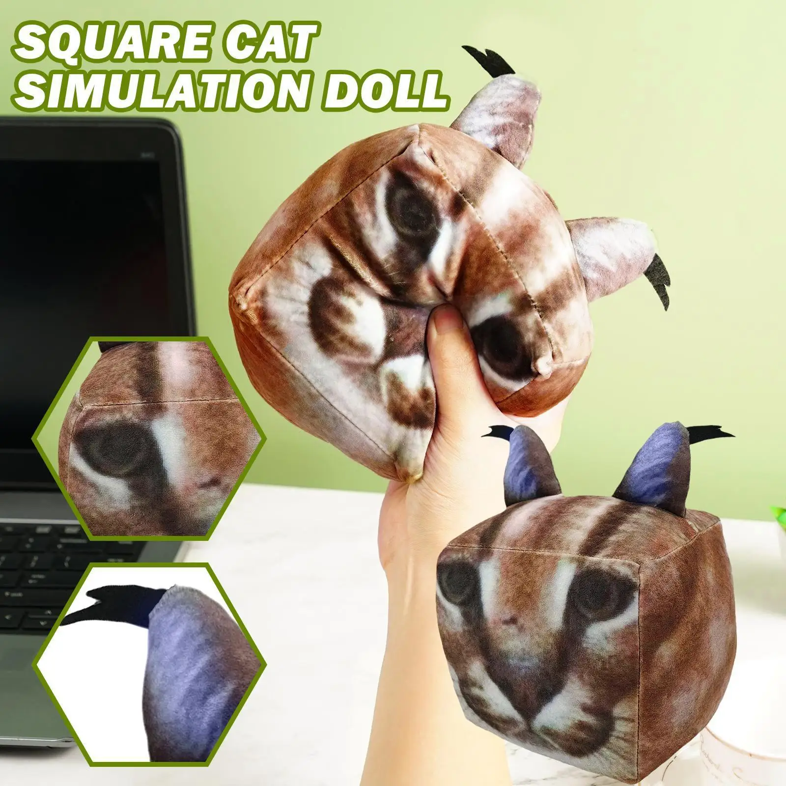 

Новинка, лидер продаж, 19 см, Floppa, мультяшная квадратная имитация киски, детская игрушка, мягкая игрушка-животное, мягкая игрушка, Подарочная ...