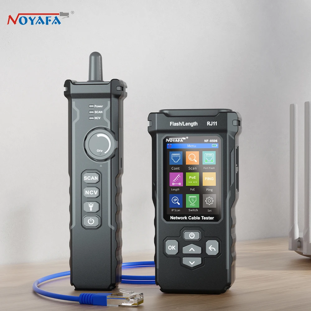 NOYAFA NF 8506 Multifunction Ethernet Cable Tester Supports PING test/IP scan/network port speed RJ45 RJ11 Network Cable Tracker