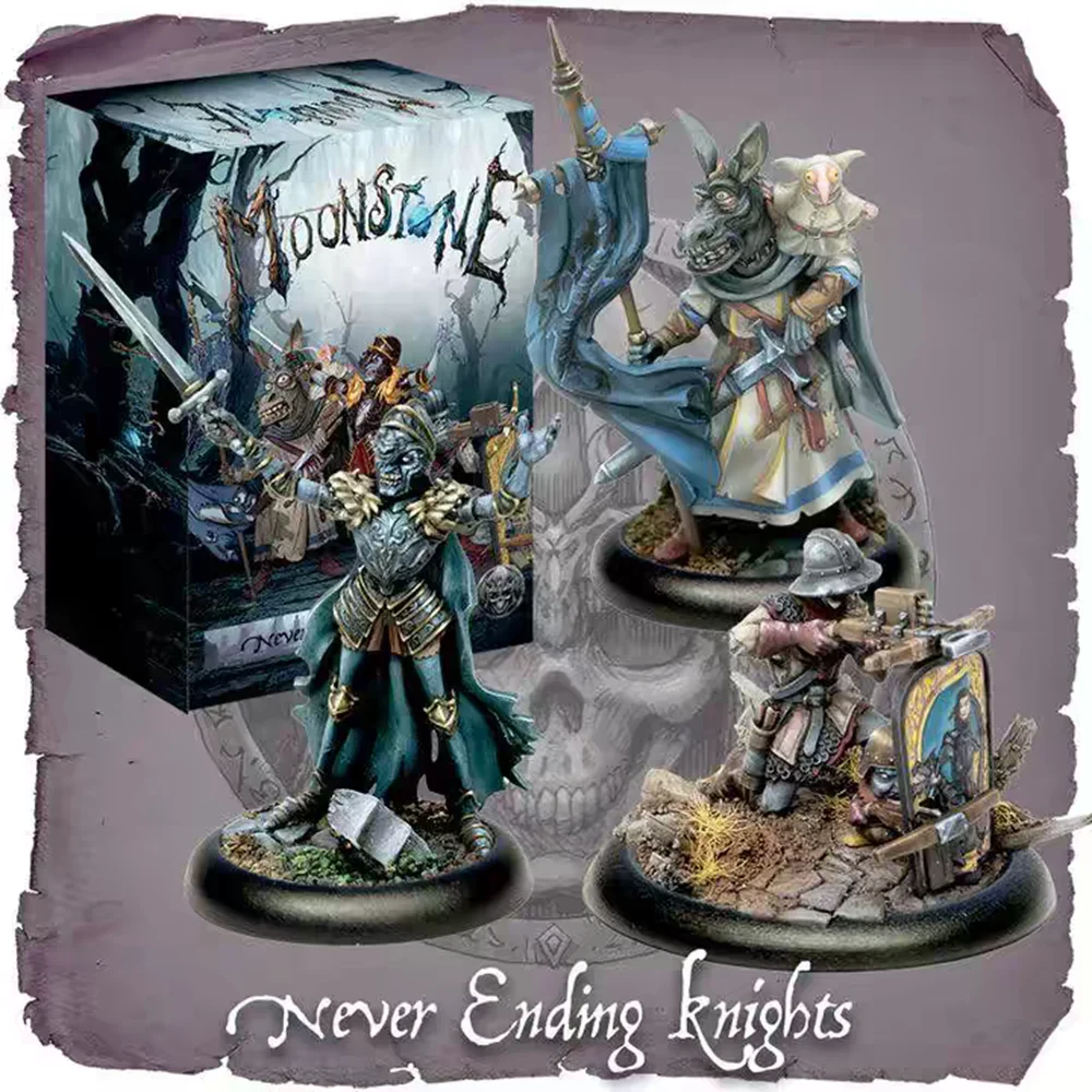 Фото Набор для сборки модели из смолы 28550 MoonStone Never Ending Knights, несобранная скульптура для любителей хобби №1