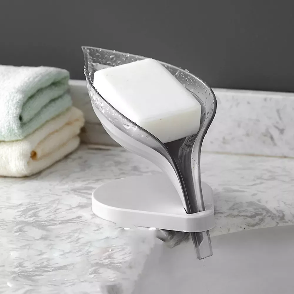 

2023NEW Soap Holder Leaf Soap Box Drain Rack Soap Dish Soap Container Organizer Sponge Holder Bathroom Accessories