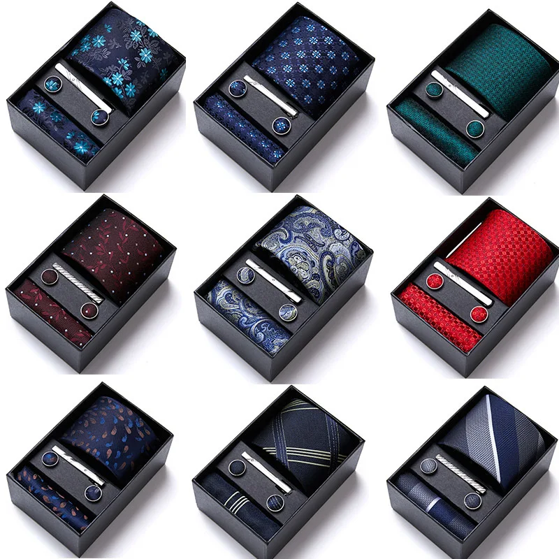 Men's tie six sets gift box group tie business formal annual meeting festival office high-end wedding bow  tie