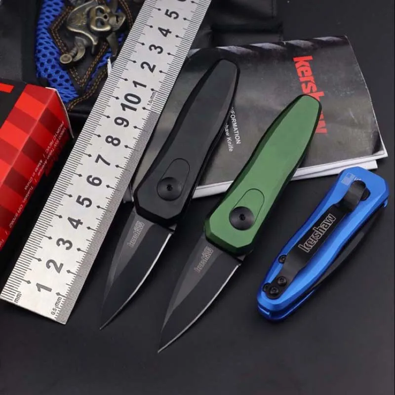 

Kershaw 7500 Pocket Folding Knife CPM 154 Blade Anodized Aluminum Handle Titanium Edc Survival Military Tactical Combat Knife