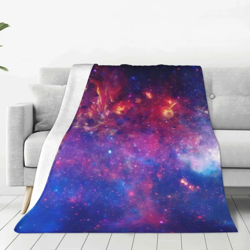 

Galaxy Sky Print Flannel Blankets Quality Super Soft Colorful Milky Way Bedding Throws Travel Office Couch Bed Novelty Bedspread