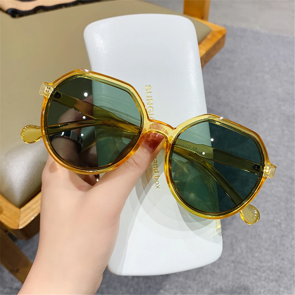 new hot summer uv400 sunglasses korean style retro round sun glasses brand designer vintage small frame eyewear free global shipping